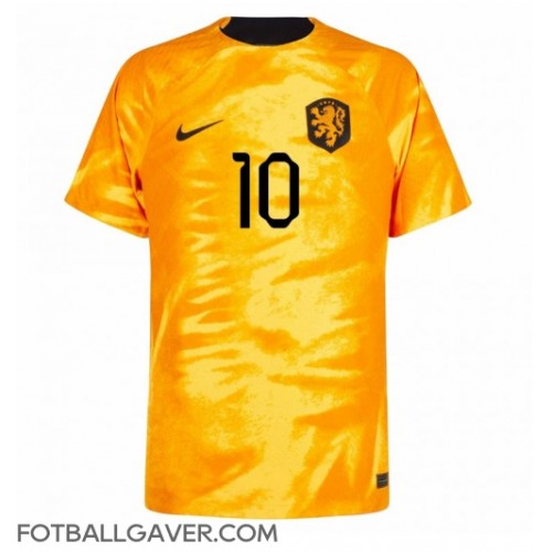 Nederland Memphis Depay #10 Fotballklær Hjemmedrakt VM 2022 Kortermet